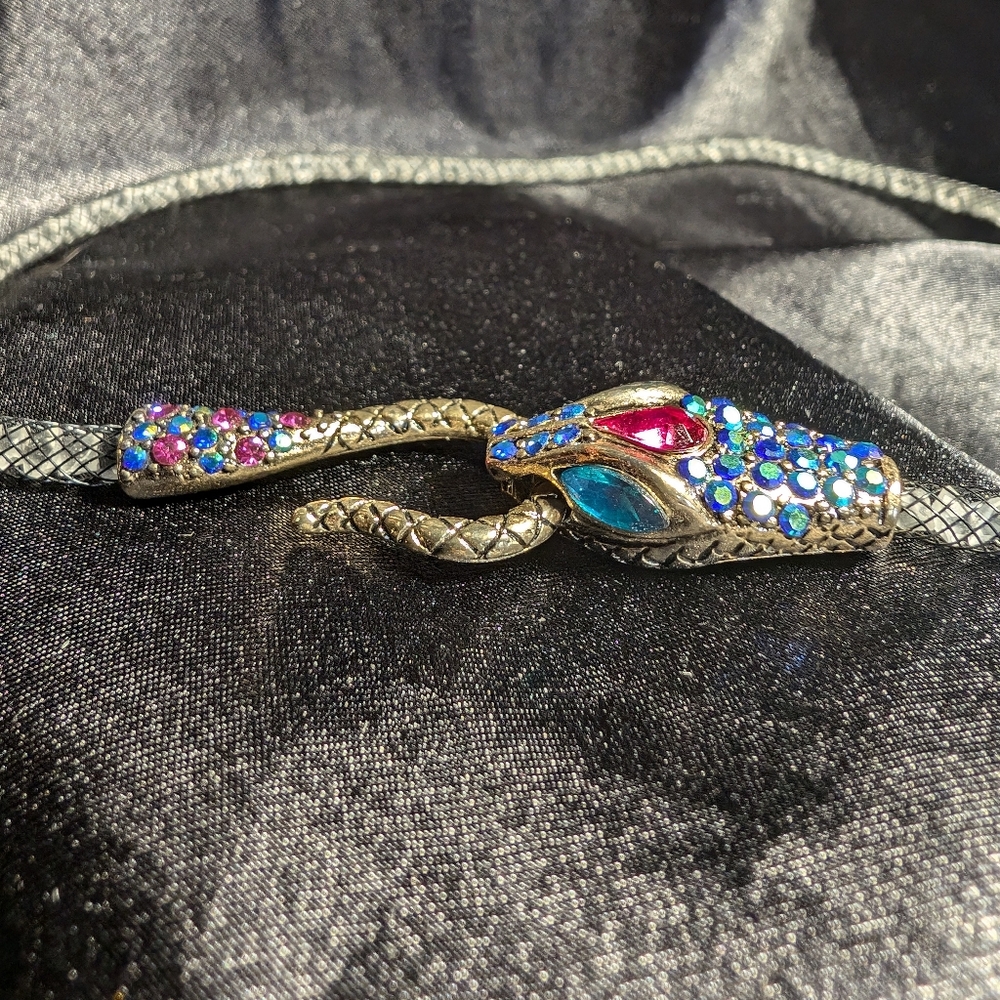 Betsy Johnson Snake Jeweled Necklace
